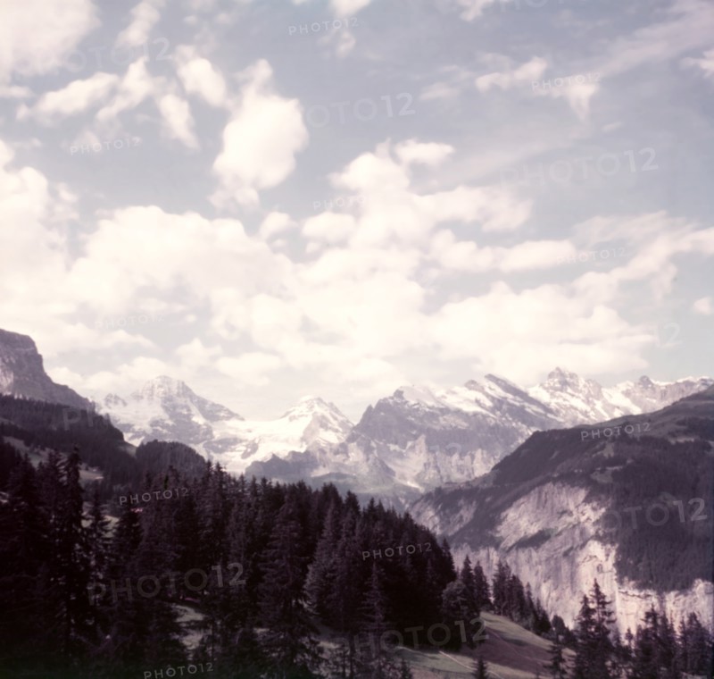 The Jungfrau from Lauterbrunnen Valley, Switzerland, c1955.  Creator: Arthur Charles Kirby Ware.
