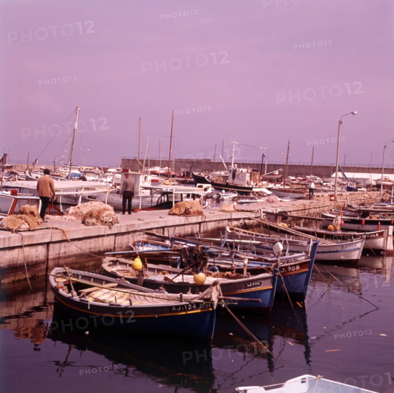 Fishermen and docks, Ajaccio, Corsica, c1955. Creator: Arthur Charles Kirby Ware.