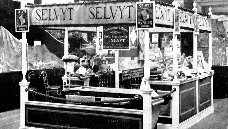 Selvyt-making: the knife that must travel over three miles to make a dozen polishing cloths, 1909. Creator: Unknown.