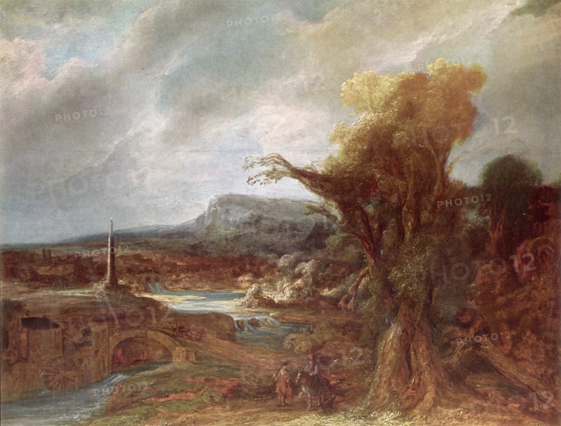 'Landscape with an Obelisk', 1638, (1967). Creator: Govaert Flinck.