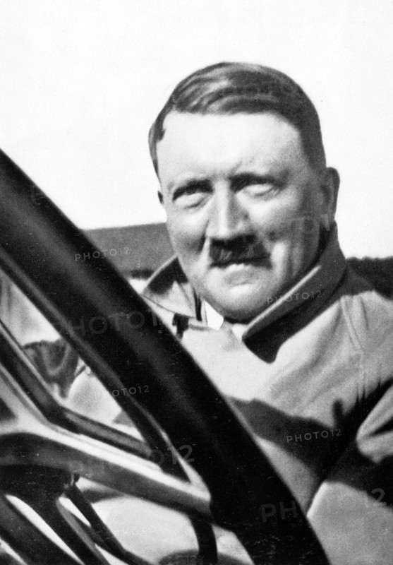 Hitler during a trip through Germany, 1934