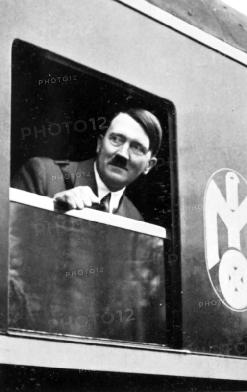 Hitler during a trip across Germany in 1934