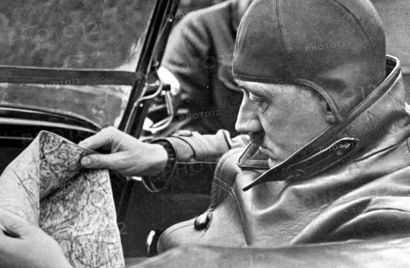Hitler during a trip across Germany (1934)