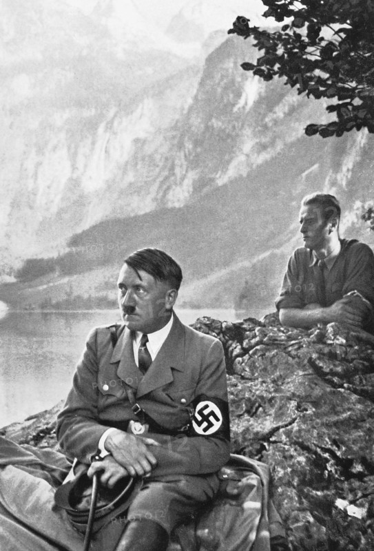 Hitler at Obersee, near Berchtesgaden, Bavaria
