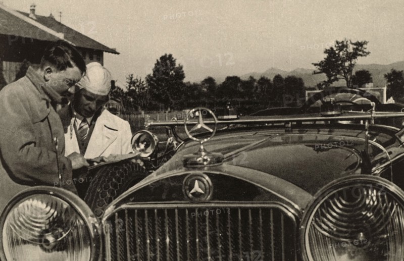 Hitler during a trip through Germany