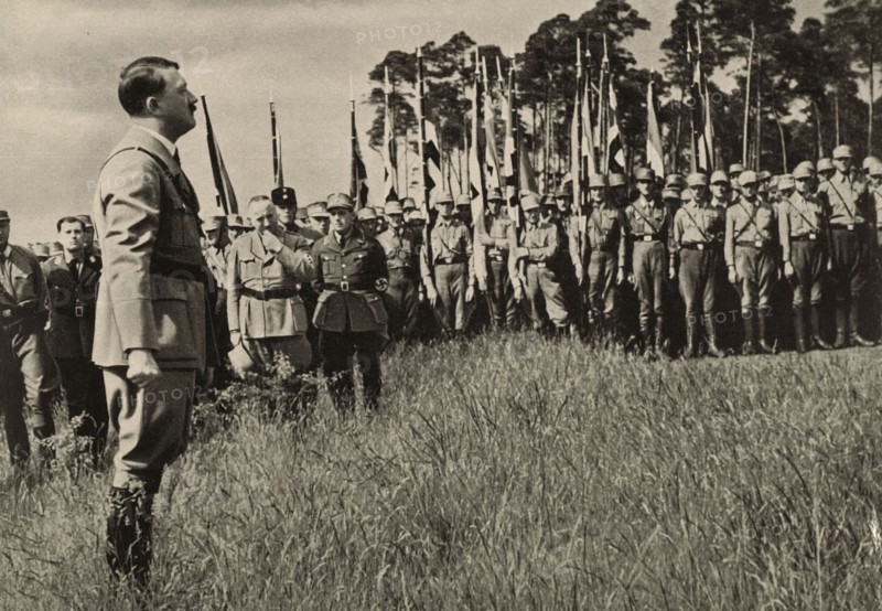 Hitler inspecting the recruits of the 'Reichsführerschule' (1933)