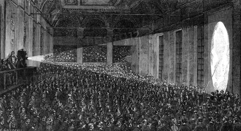 Percement de l'Isthme de Panama par la France : la conférence de M.Lesseps à la Sorbonne le 17 avril 1880, à son retour d'Amérique.