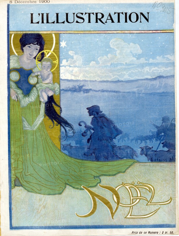 La presse en France. Couverture du numéro spécial du journal L'Illustration  sur Noël, uniquement vendu aux abonnés.