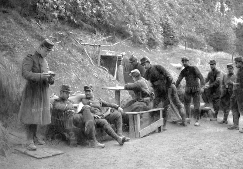 1914. Le Mess des officiers