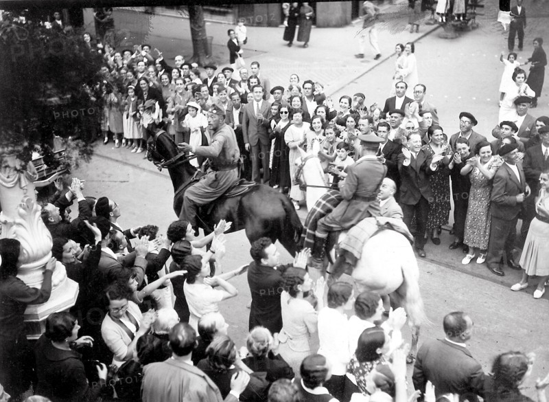 Nationalist troops entering San Sebastian, 1936