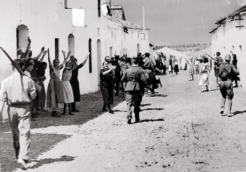 The Nationalist troops entering Constantina, 1936