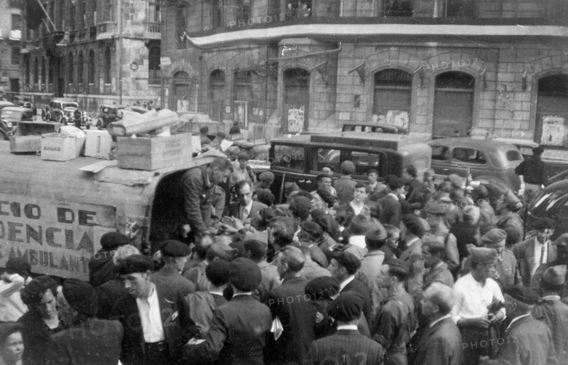 Nationalist troops entering Bilbao, 1937