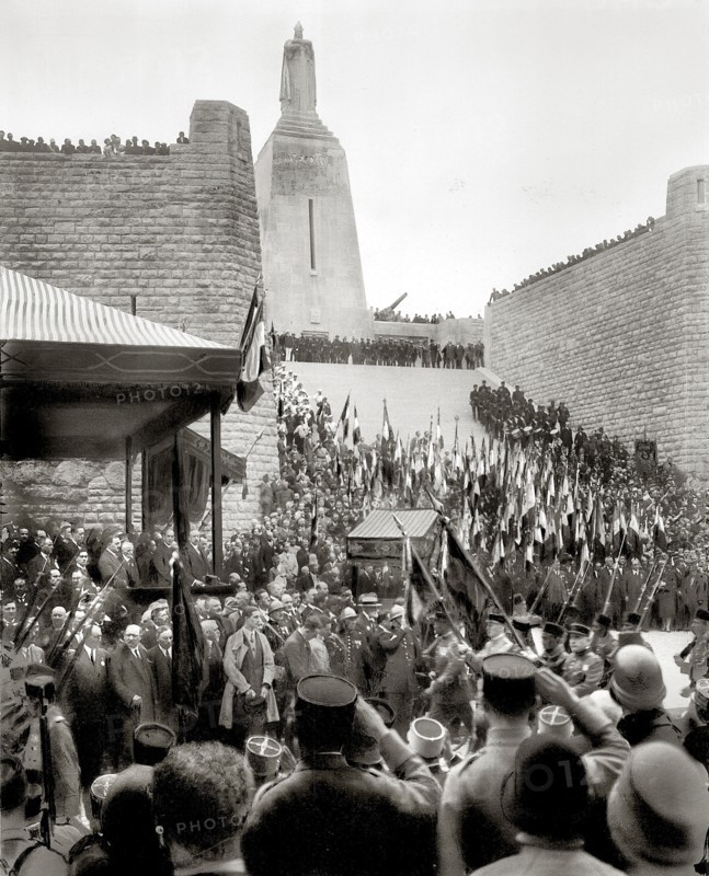 Inauguration of the monument dedicated to the soldiers in Verdun, 1929
