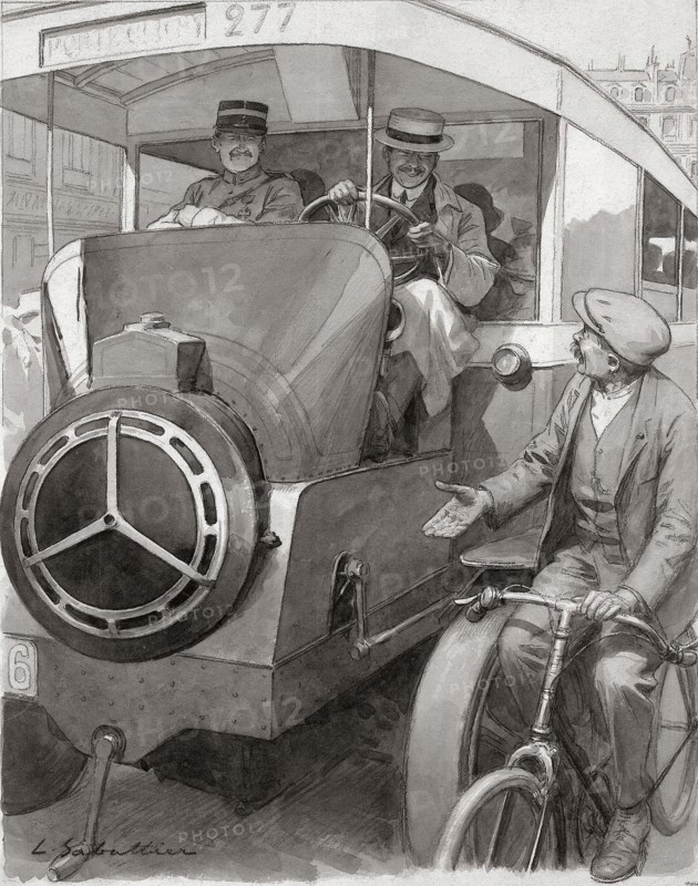 La grève des transports en commun à Paris au mois de juin 1919. Pendant la grève des transports en commun à Paris.