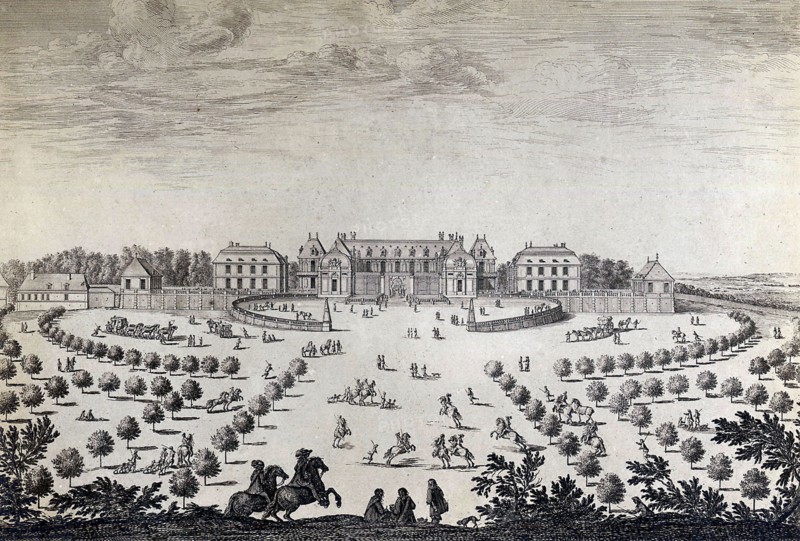 Vue de la façade de la cour d'honneur du château de Versailles