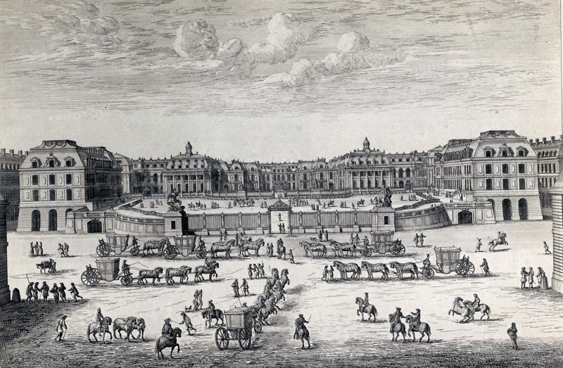 Vue du château de Versailles du côté de Paris