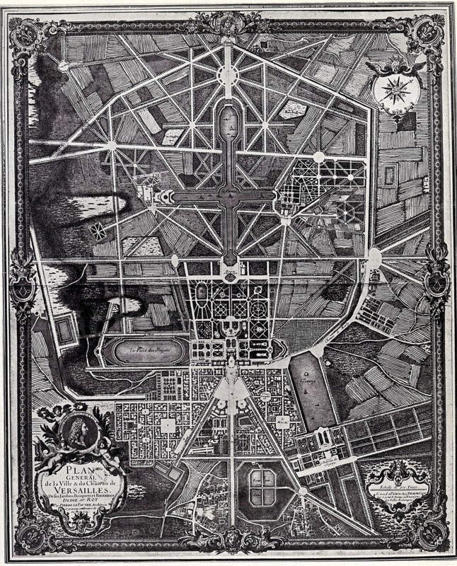 General map of the city and the Palace of Versailles