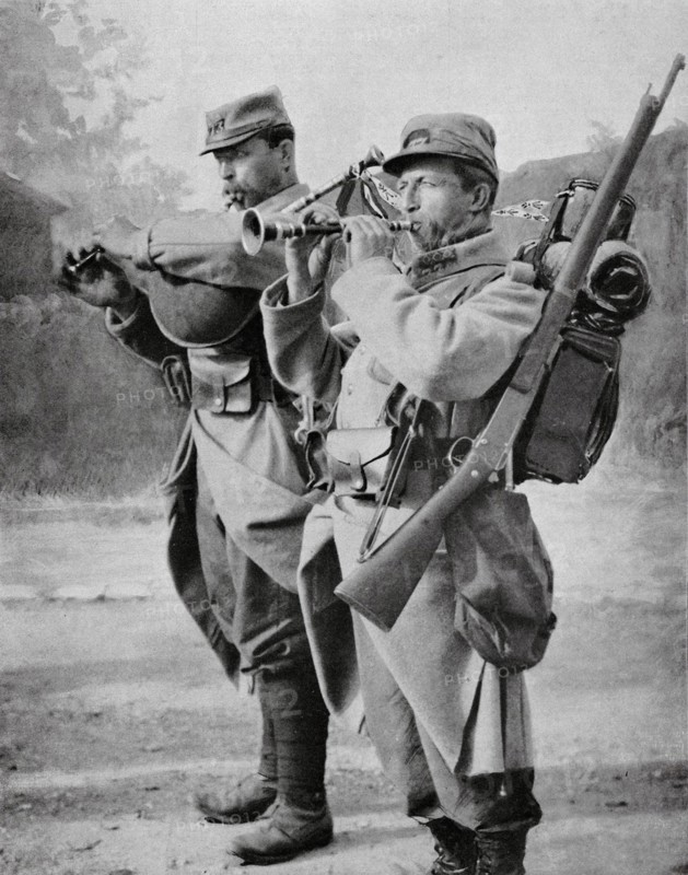 Première Guerre Mondiale. La bombarde et le biniou bretons sur le front
