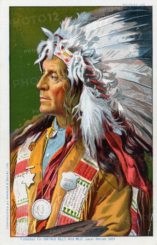 Postcard to remember Buffalo Bill's Wild West Show in London