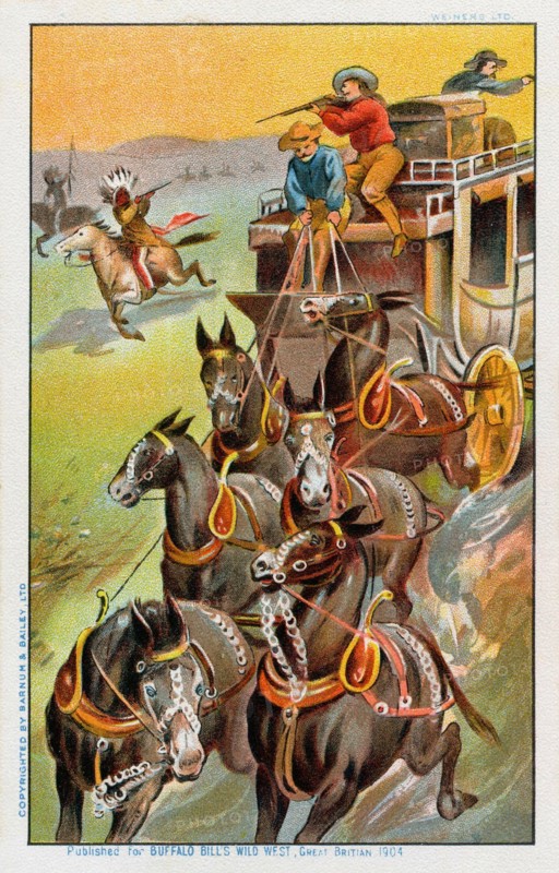 Postcard to remember Buffalo Bill's Wild West Show in London