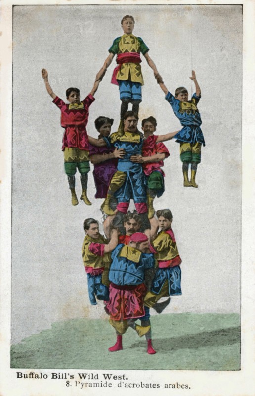 Buffalo Bill's Wild West. Pyramide d'acrobates arabes