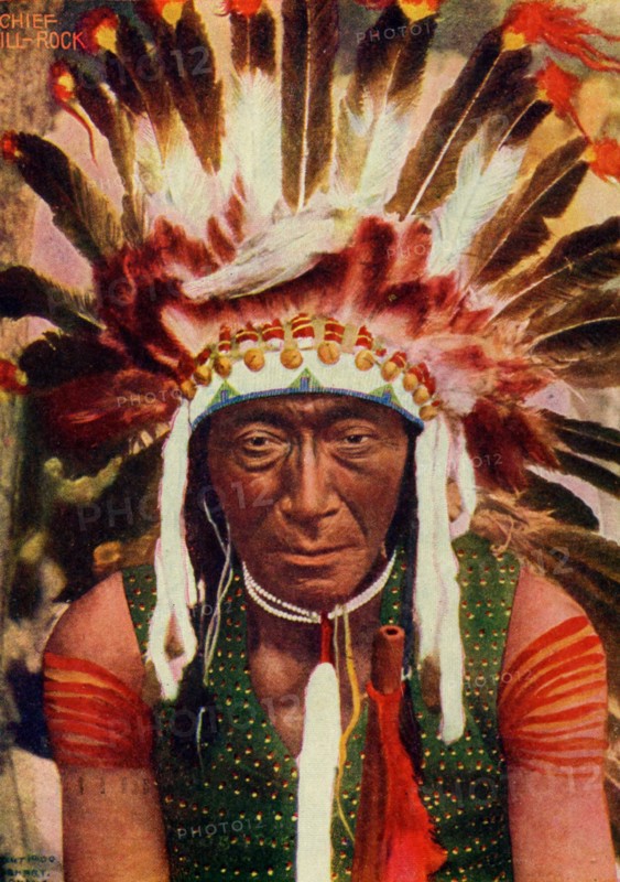Postcard representing Indian chief "Bill-Rock"