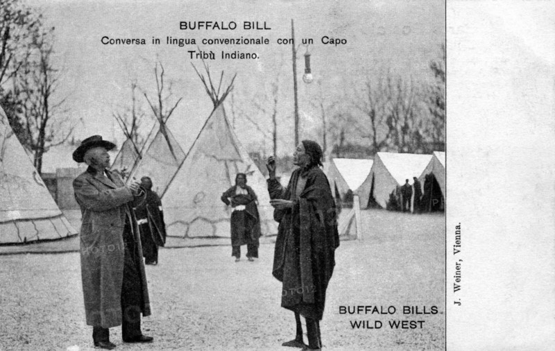 Buffalo Bill's Wild West Show, postcard, portrait of Buffalo Bill