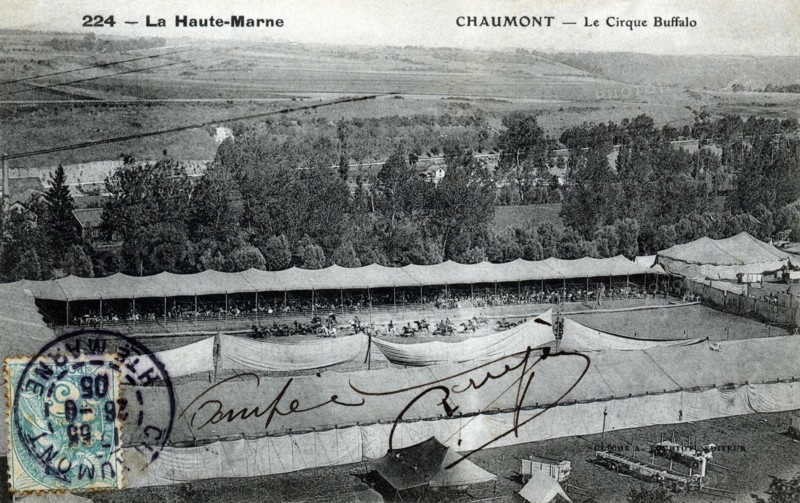 Buffalo Bill's Wild West, Buffalo circus in Chaumont in the Haute Marne