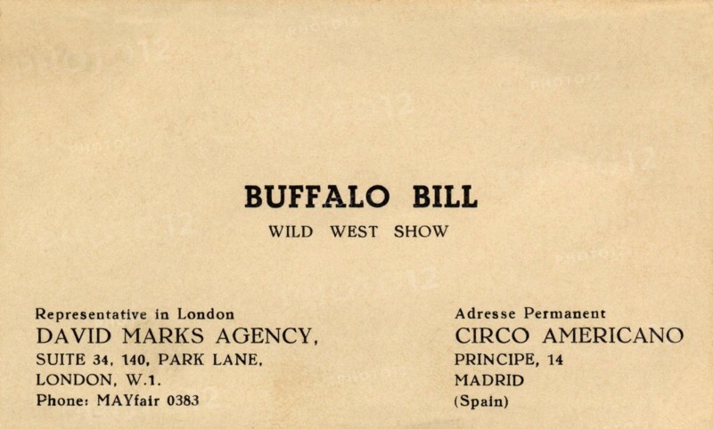 Buffalo Bill business card
