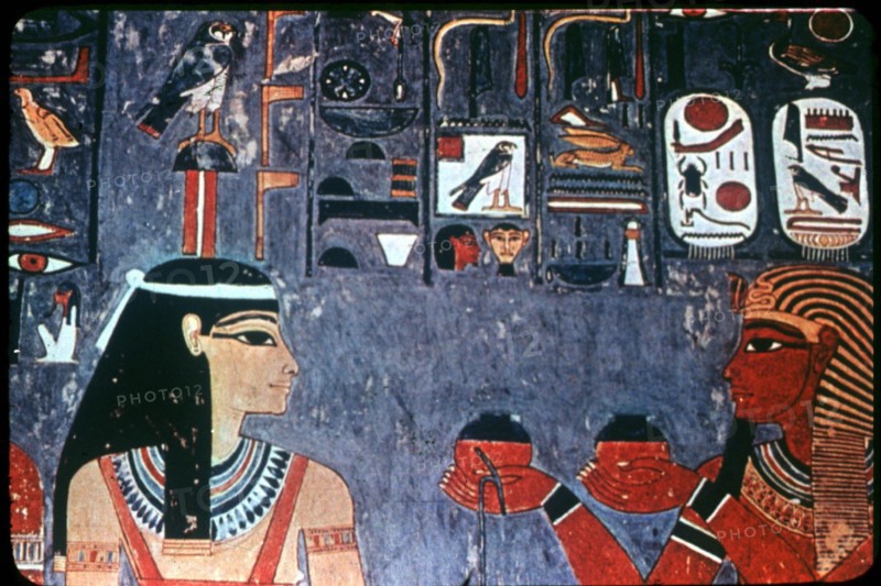 Hieroglyphics in the Tomb of Horemheb