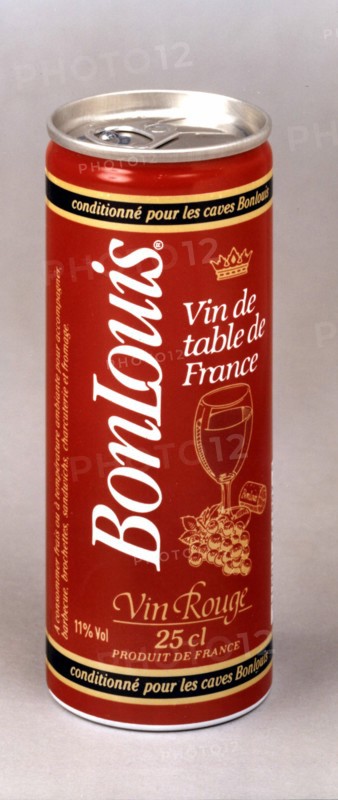Vin rouge en canette