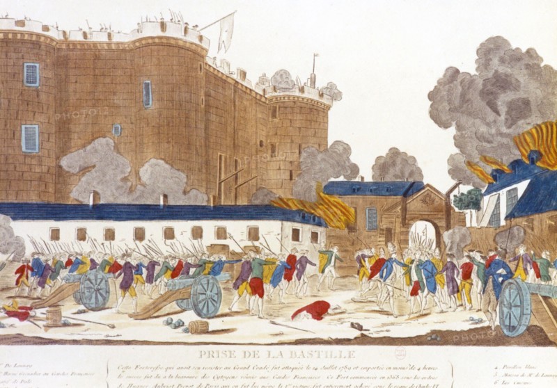 The fall of the Bastille, July 14, 1789.