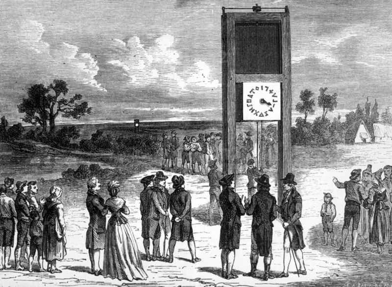 Chappe's telegraph experiment