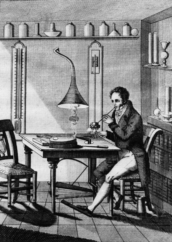 A chemist in his laboratory