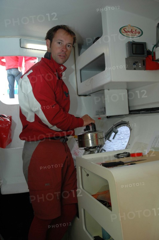 Thomas Coville pendant la Route du Rhum 2005