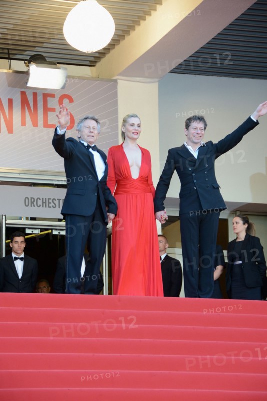 Roman Polanski, Emmanuelle Seigner et Mathieu Amalric, Festival de Cannes 2013