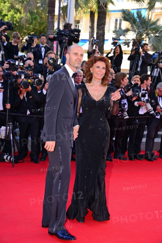 Eduardo Ponti et Sophia Loren, Festival de Cannes 2014