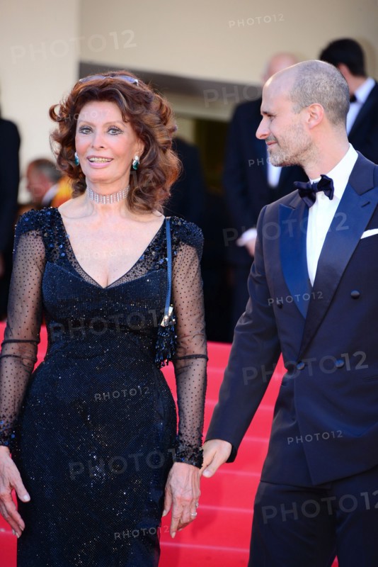 Eduardo Ponti et Sophia Loren, Festival de Cannes 2014