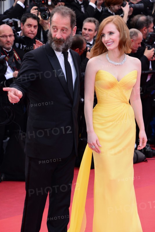 Vincent Lindon and Jessica Chastain, 2016 Cannes Film Festival