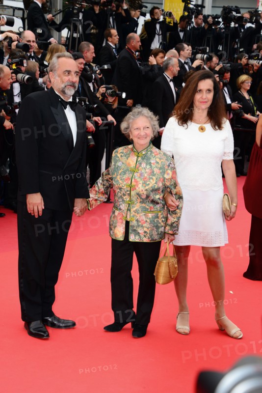 Antoine Duléry et son épouse, avec Marthe Villalonga, Festival de Cannes 2016