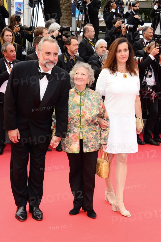 Antoine Duléry et son épouse, avec Marthe Villalonga, Festival de Cannes 2016