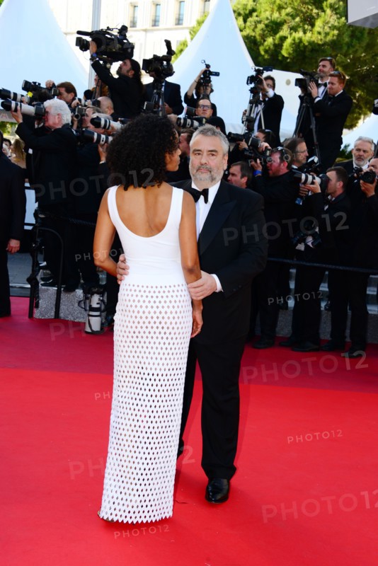 Luc Besson with his wife Virginie Silla, 2016 Cannes Film Festival