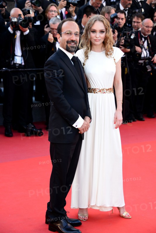Asghar Farhadi and Lily-Rose Depp, 2017 Cannes Film Festival