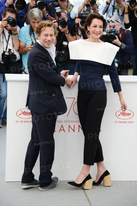 Mathieu Amalric and Jeanne Balibar, 2017 Cannes Film Festival