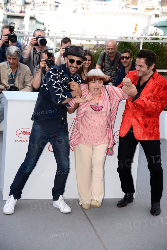 JR, Agnès Varda et Matthieu Chedid, Festival de Cannes 2017