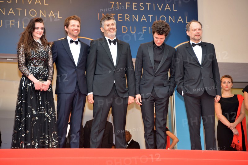 Crew of the film 'Plaire, aimer et courir vite', 2018 Cannes Film Festival