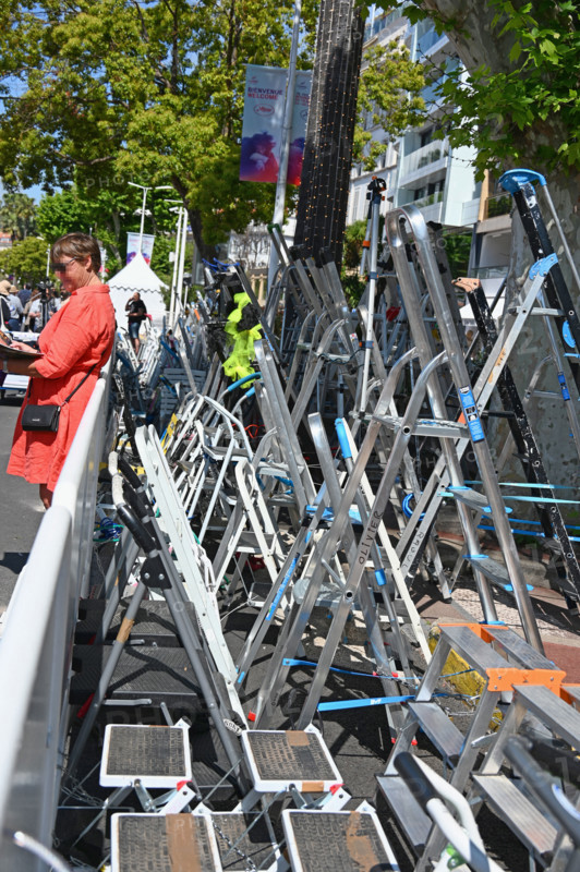 Stepladders for Cannes Festival photographers