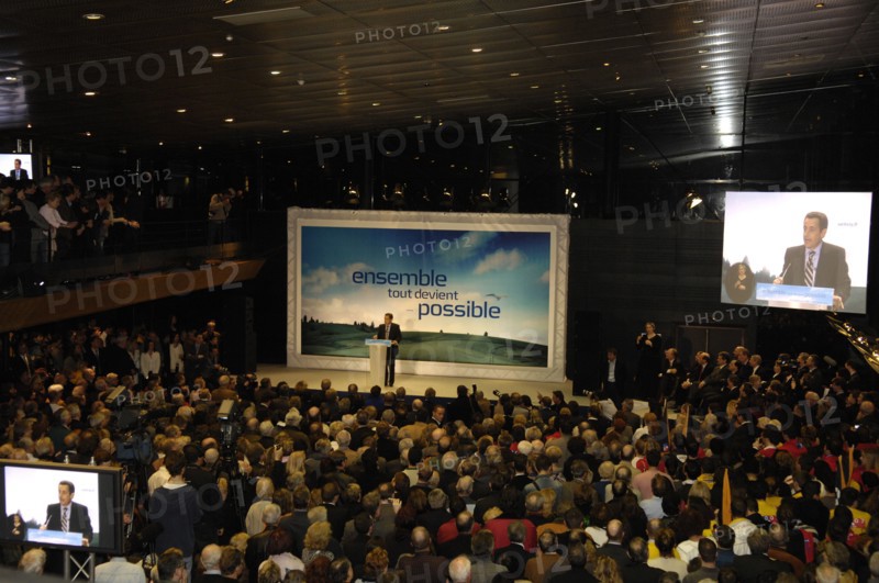 MAISONS-ALFORT LE 03/02/2007_ NICOLAS SARKOZY_PREMIER MEETING DE CAMPAGNE ELECTION PRÉSIDENTIELLE 2007