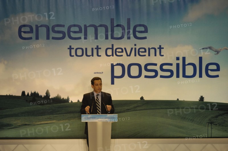 MAISONS-ALFORT LE 03/02/2007_ NICOLAS SARKOZY_PREMIER MEETING DE CAMPAGNE ELECTION PRÉSIDENTIELLE 2007
