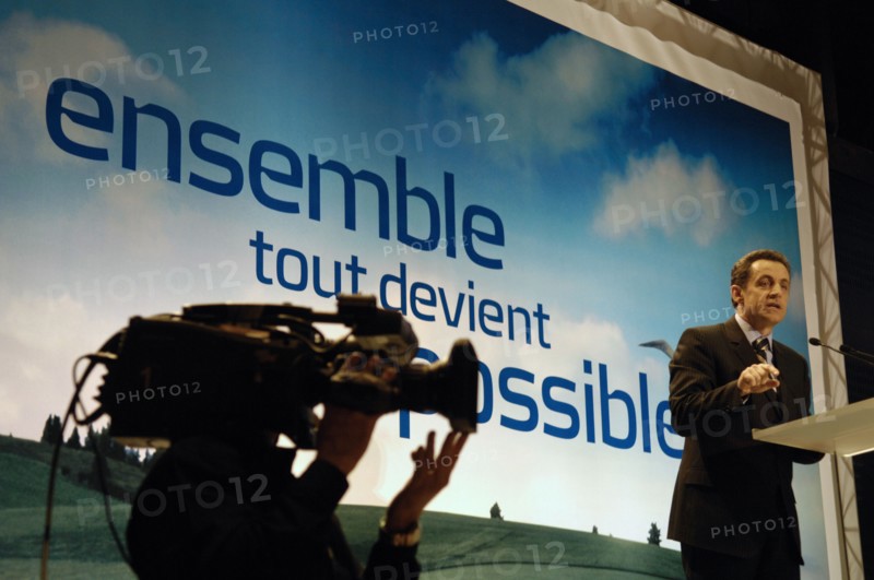 MAISONS-ALFORT LE 03/02/2007_ NICOLAS SARKOZY_PREMIER MEETING DE CAMPAGNE ELECTION PRÉSIDENTIELLE 2007